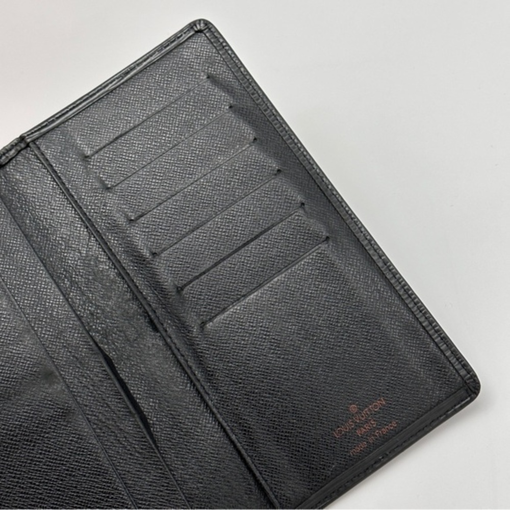 AUTHENTIC Louis Vuitton Monogram Porte Valeurs Checkbook Wallet. Black.